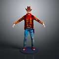 Cowboy Hat Red Bandana Plaid Shirt Blue Jeans Casual Daily Life Items