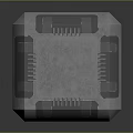 Modern Heavy Duty Hexagonal Gray Equipment Box With Grille Top And Structured Exterior Design