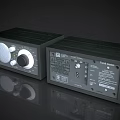 Peak Audio Black Vintage Speakers With Control Knobs And Back Panel Ports
