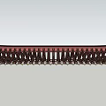 Traditional Chinese Wooden Roof Hanging Ornament With Carved Eaves Design Elements