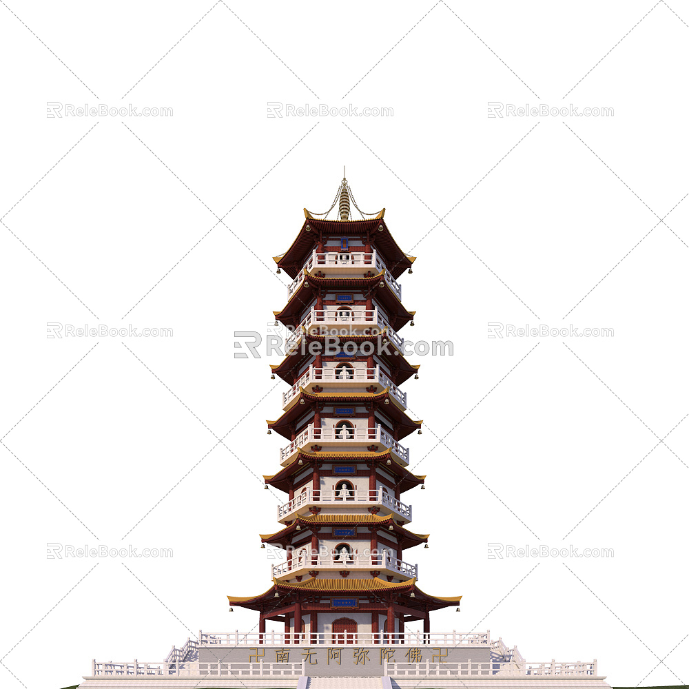 Chinese-style pagoda 3d model