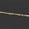 Traditional Wooden Carved Component With Intricate Scroll And Floral Motifs