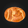 Freshly Baked Golden Brown Braided Bread With Sesame Seeds And Appetizing Texture