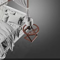 Elegant Four Poster Double Bed With White Canopy Nightstands Table Lamps And Storage Stools