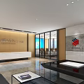 Modern Conference Room Interior With Wooden Table Black Chairs Large Screen And Glass Partitions