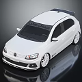 White Volkswagen Sedan With Spoiler LAKIN CAR AUDIO System And White Alloy Wheels