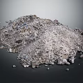 Large Pile of Crushed Stones With Various Sizes And Textures