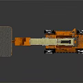 Orange And Beige Articulating Boom Lift With Extendable Boom And Work Platform Wheels