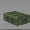 Green Durable Hard Storage Case With Secure Latches And Textured Surface 3d model
