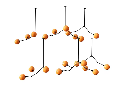 ball chandelier decorative chandelier glass chandelier 3d model