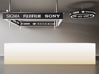Commercial Lightbox Featuring SIGMA FUJIFILM SONY Canon HASSELBLAD Brand Logos 3d model
