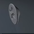 Silver Metal Door Handle With Cross Shaped Design And Smooth Reflective Surface For Interior Doors