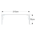 Elegant Dining Table With Black Top And White Carved Decorative Legs