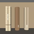 Modern Interior Columns With Integrated Lighting And Varied Textures 3d model