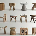 Various Unique Modern Wooden Stools With Different Creative Designs And Shapes Collection