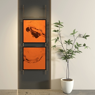 modern decorative painting 3d model