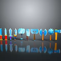 Ancient weapons Cold weapons Medieval items Medieval weapons Swords, spears, halberds, axe hooks 3d model