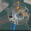 Unique Kindergarten Design With Alien Shaped Platforms Flying Saucer Structure Sky Bridge And Playful Courtyard