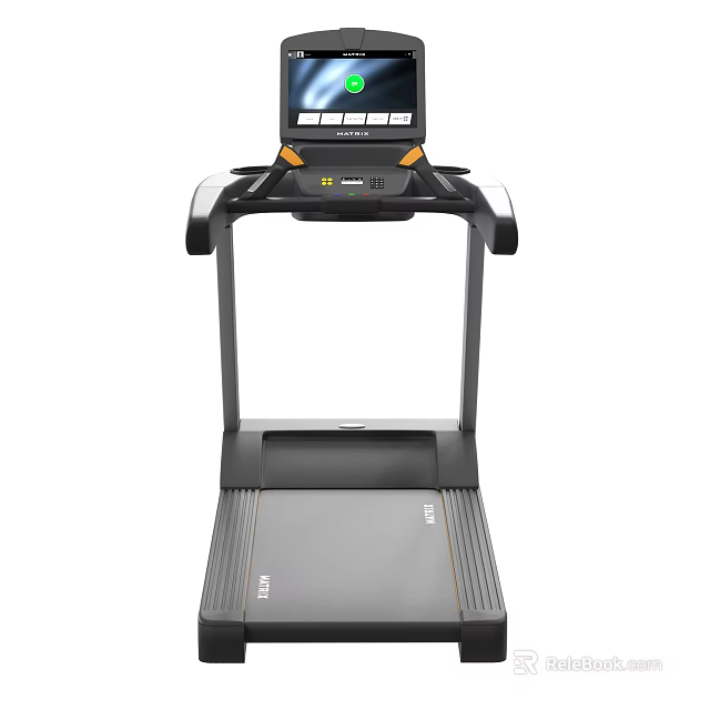 Home Gym Fitness Equipment Treadmill with Digital Display and Modern Design 3d model 