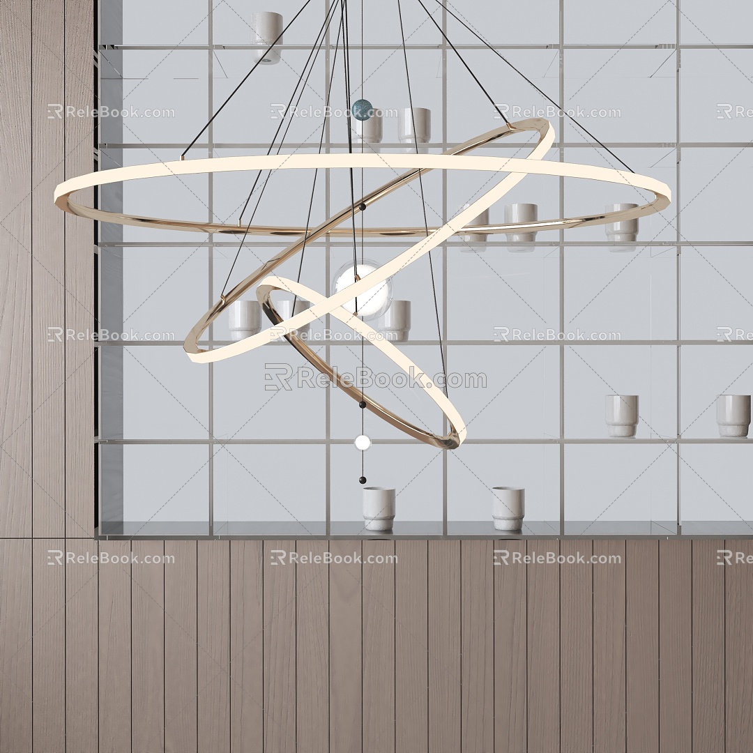 Modern chandelier 3d model