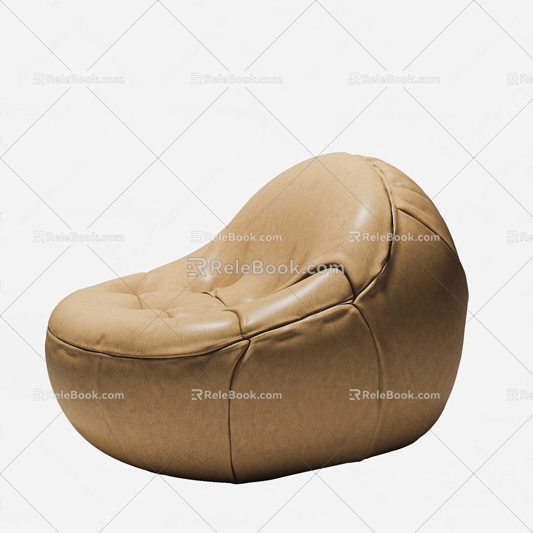 Italian Modern Leather Sofa 3d model