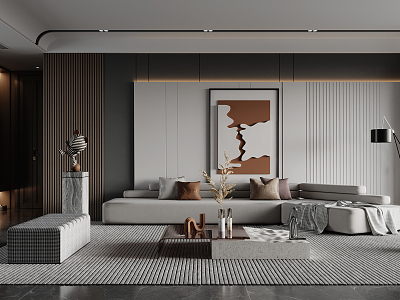 modern living room model