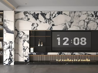 TV background wall 3d model