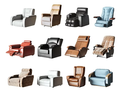 Comfortable Modern Massage Chairs With Various Styles And Colors For Home Use 3d model