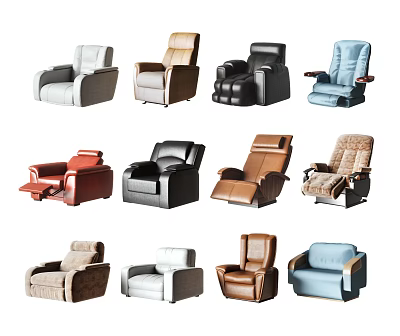 Comfortable Modern Massage Chairs With Various Styles And Colors For Home Use 3d model