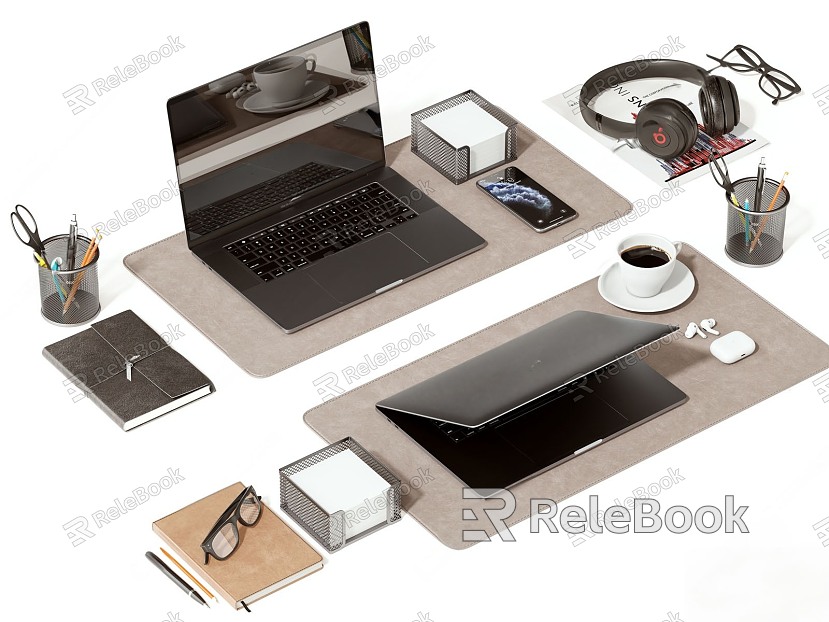 Modern Laptop Computer Mobile Phone Headset Mobile Hard Drive Glasses model