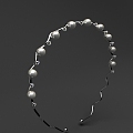 Modern hairband hairband pearl diamond hairband jewelry ornaments 3d model