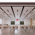 Modern Classroom High School Standard Classroom 3d model