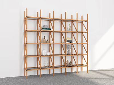 Modern Bookshelf Bookshelf Ornaments Bookshelf Decorative Storage Rack Decorative Rack Bookshelf Shelf 3d model