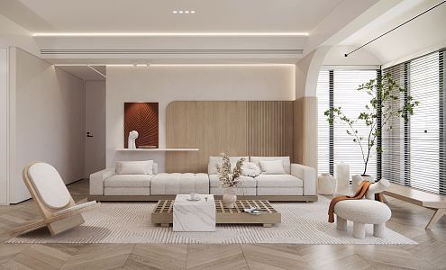 Modern Living Room Simple Living Room 3d model