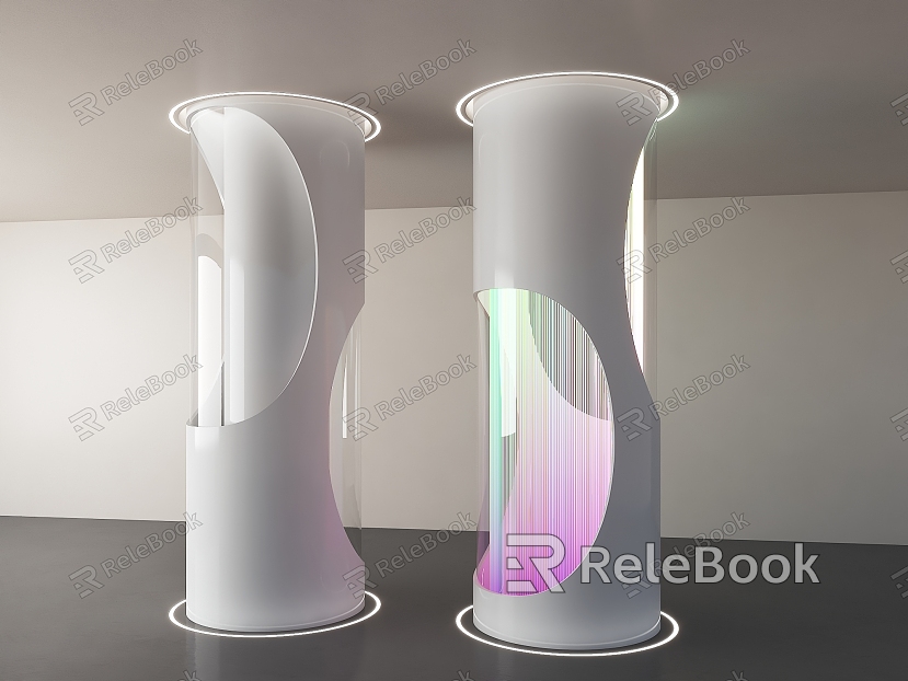 Modern pillar shape pillar decoration pillar round package pillar creative package pillar interior cylinder model