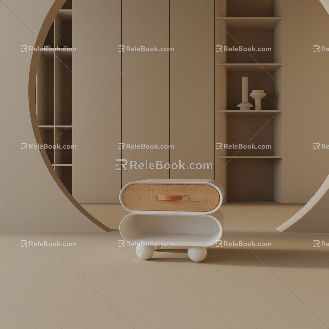 Modern Bedside Cabinet 3d model