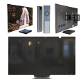 Modern TV Set TV Set Wall-mounted TV Home Appliances 3d model