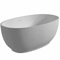 Sleek Modern Freestanding Oval Bathtub With Smooth Surface And Contemporary Design