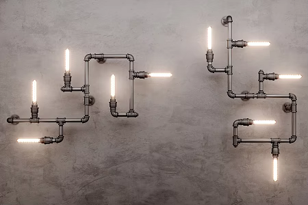 Industrial LOFT wall lamp 3d model