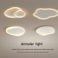 Modern Annular Design Ceiling Lights With Various Creative Shapes For Home Decor 3d model