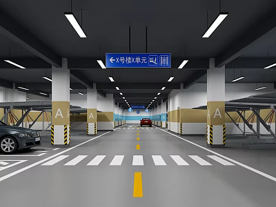 Modern Parking 3d model