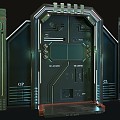 Science Fiction Gate Technology Gate Mechanical Gate 3d model