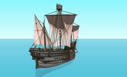 Modern Sailing 3d model