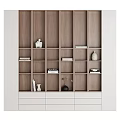 Wooden Bookcase With Open Shelves Displaying Decorative Items And Books