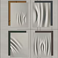 Modern Textured Wall Decor With Wavy Patterns And Frame Designs For Interior