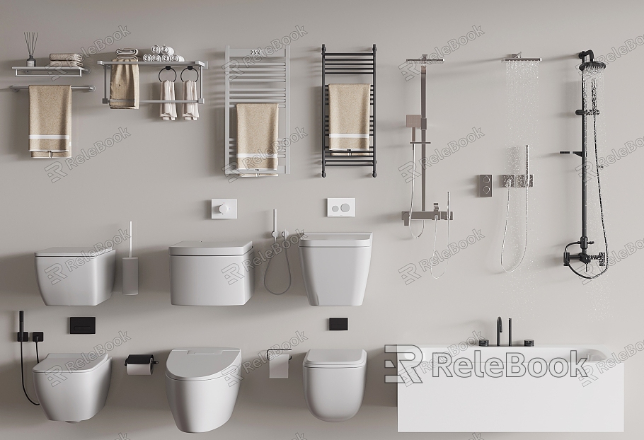 Modern Toilet Bathtub Bathroom Supplies model