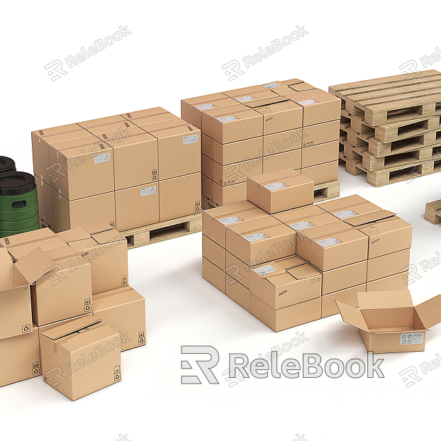 Carton warehouse warehouse shelf express box model