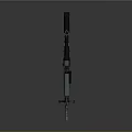 Tactical Machine Gun With Tripod Scope And Magazine For Combat Operations