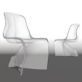 Transparent Modern Leisure Chairs With Sleek Acrylic Design And Contemporary Style