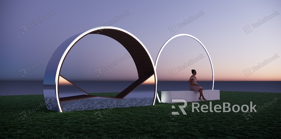 Modern outdoor chair landscape seat model